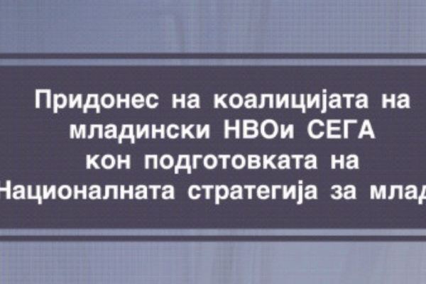 Придонес на Коалиција СЕГА кон Националната стратегија за млади